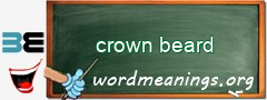 WordMeaning blackboard for crown beard